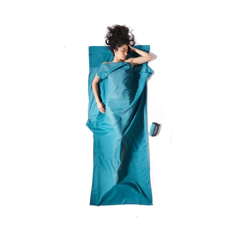 COCOON TravelSheet Insect Shield Ägyptische Baumwolle laguna blue Rabatt