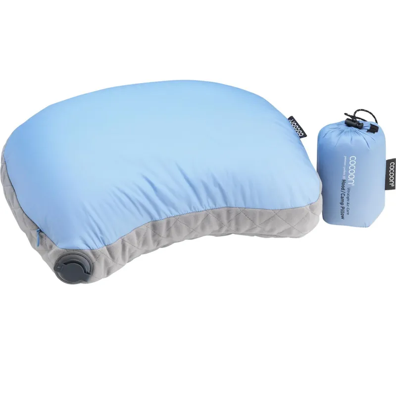 COCOON Air Core HOOD/CAMP Pillow Ultralight light-blue/grey Markenprodukt