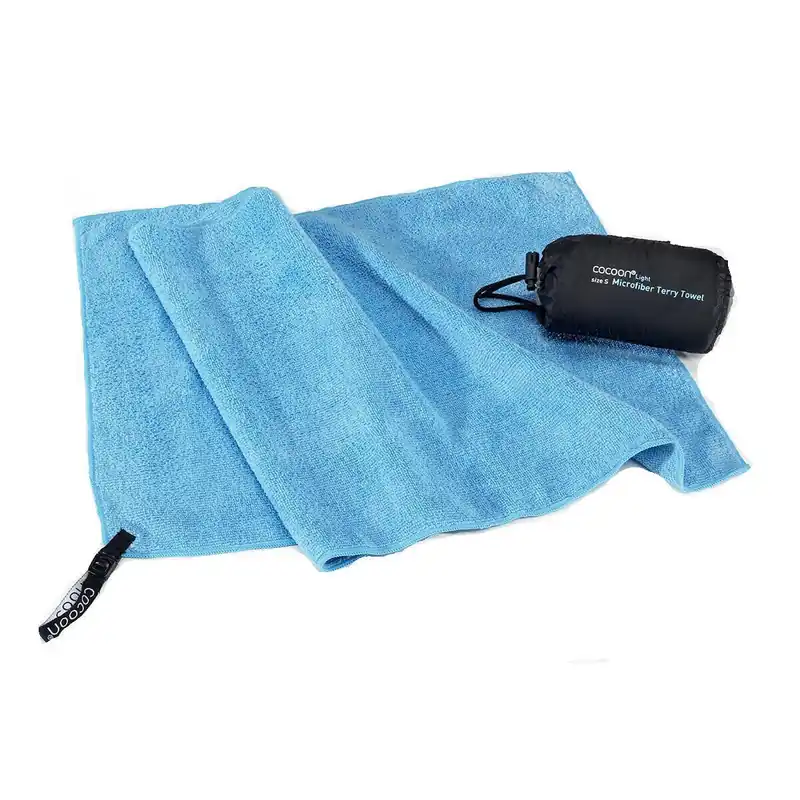 COCOON Terry Towel Microfaser Handtuch leicht light blue M 90x50 cm Geprüft