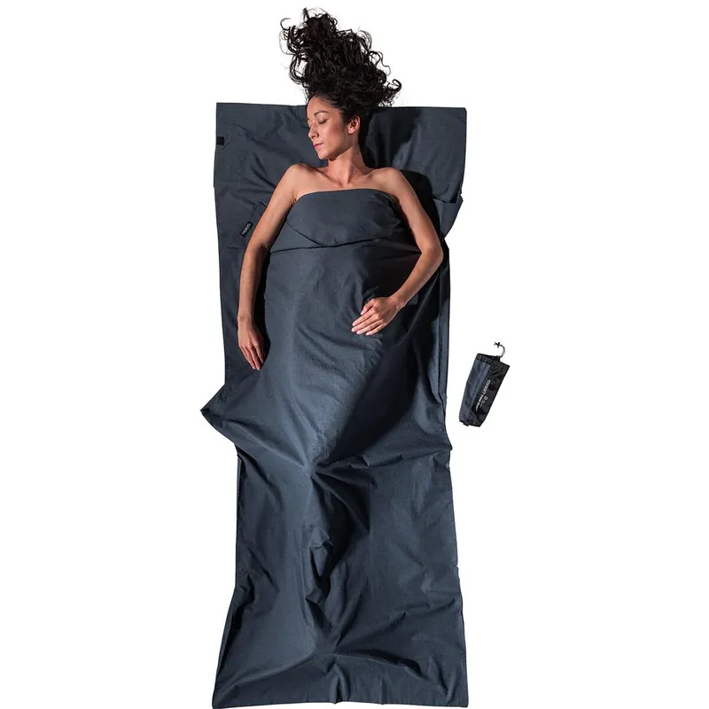 COCOON TravelSheet Bio Baumwolle - Leicht-Reiseschlafsack heather grey Markenprodukt