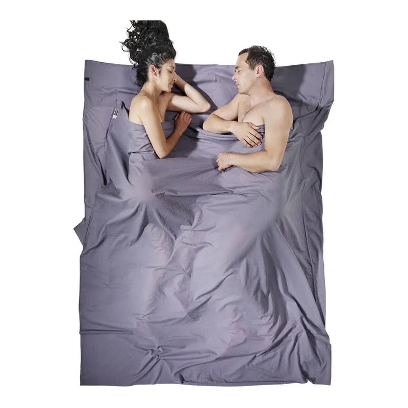 Markenprodukt COCOON TravelSheet Insect Shield Doublesize Ägypt. Baumwolle grau