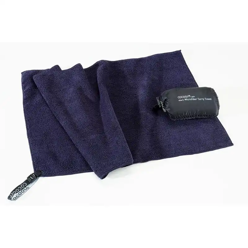 Highlight COCOON Terry Towel Microfaser Handtuch leicht L 120x60 cm dolphin grey