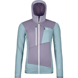 Ortovox Merino Fleece Grid Hoody W, glacier grey Zertifiziert