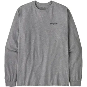 Patagonia Men's Long-Sleeved P-6 Logo Responsibili-Tee, gravel heather Saisonangebot
