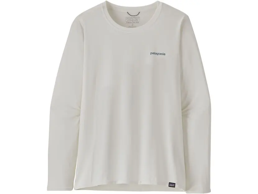 Must-Have Patagonia Women's Long-Sleeved Capilene Cool Daily Graphic Shirt Waters, light plume grey/white