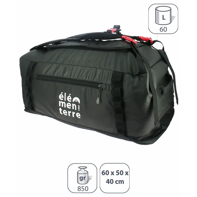 Neue Ware Élémenterre Rucksack elementerre blackmanba 60 l