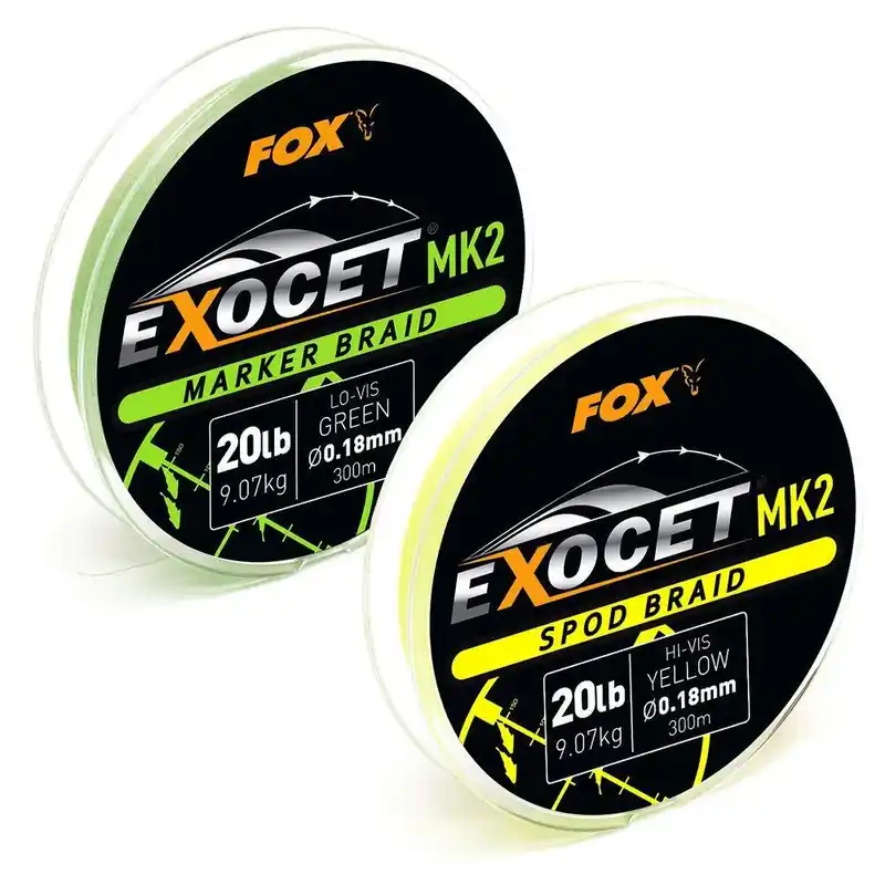 Kracherpreis Fox Drahtgeflecht Exocet MK2 Spod & Marker Braid 0.18mm/20lb x300m