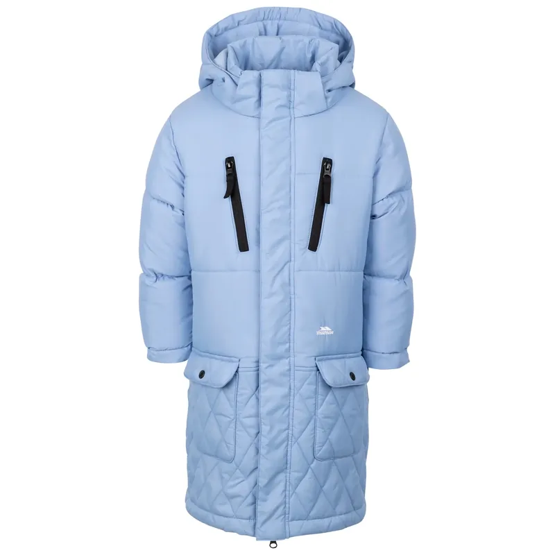 Saisonangebot Trespass Lange Kinderjacke mit Kapuze Orrin