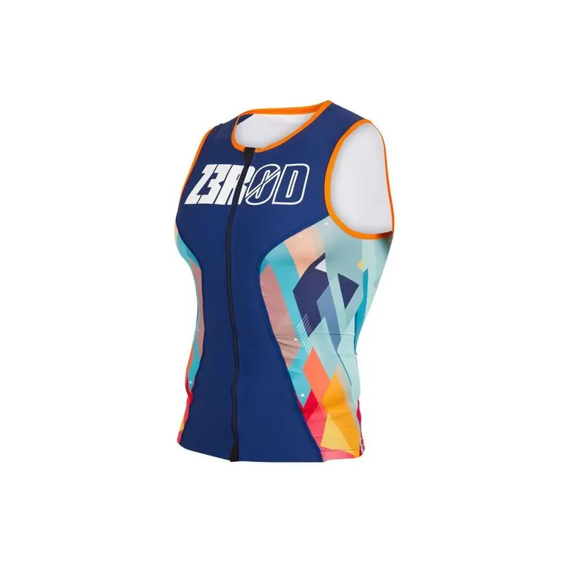 Günstig Z3R0D Ärmelloser Triathlonanzug Racer Kubik Block