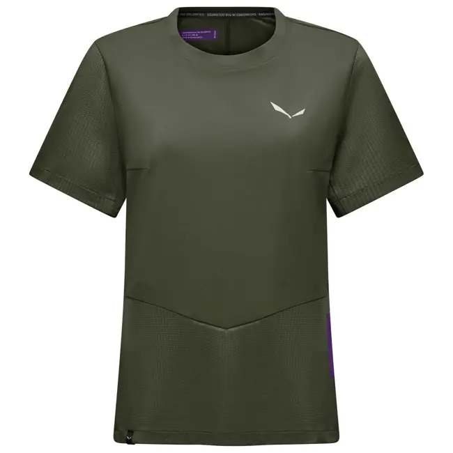 t-shirt salewa pedroc dry hyb t-shirt w dark olive Jetzt Kaufen